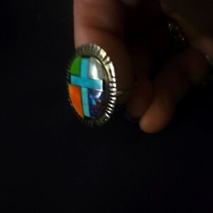 Vintage Turquoise Inlay Ring